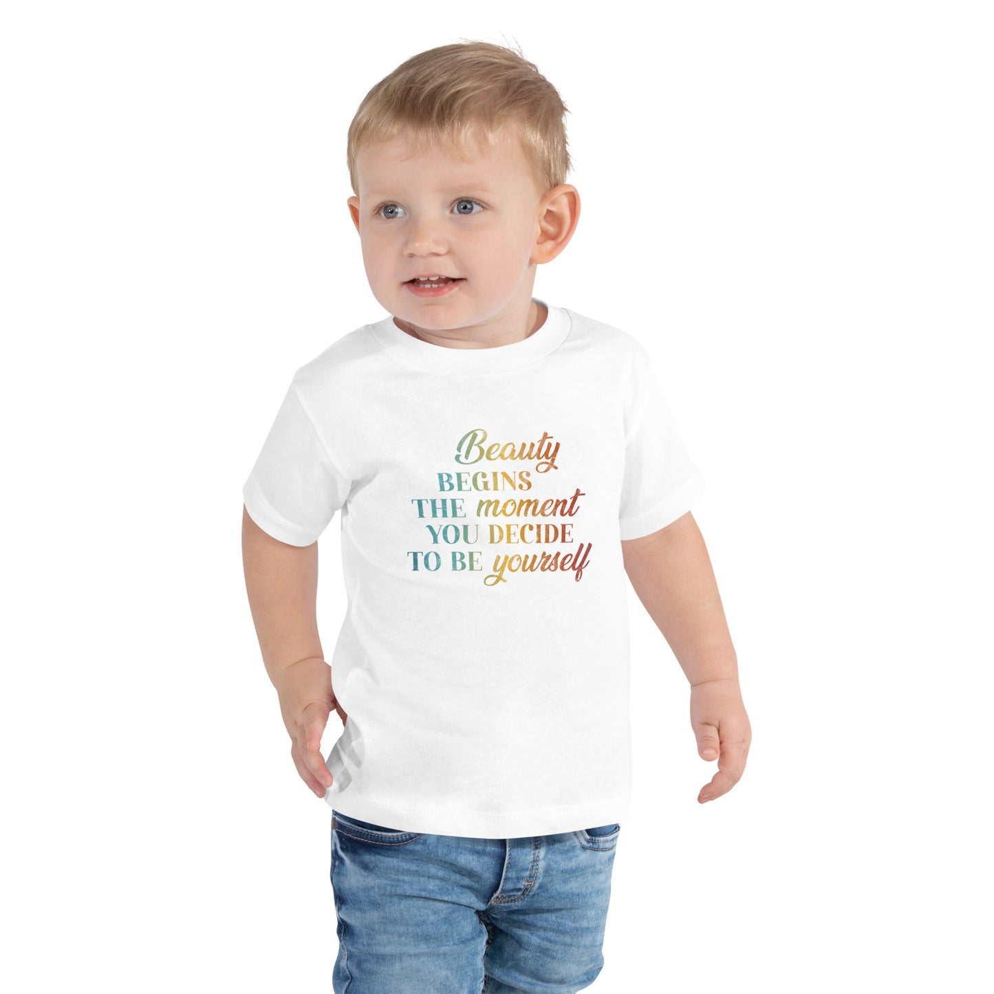 Beauty Begins the Moment you Decide to be Yourself | Inspirational Shirt | Love Yourself Shirt | Toddler Unisex T-Shirt