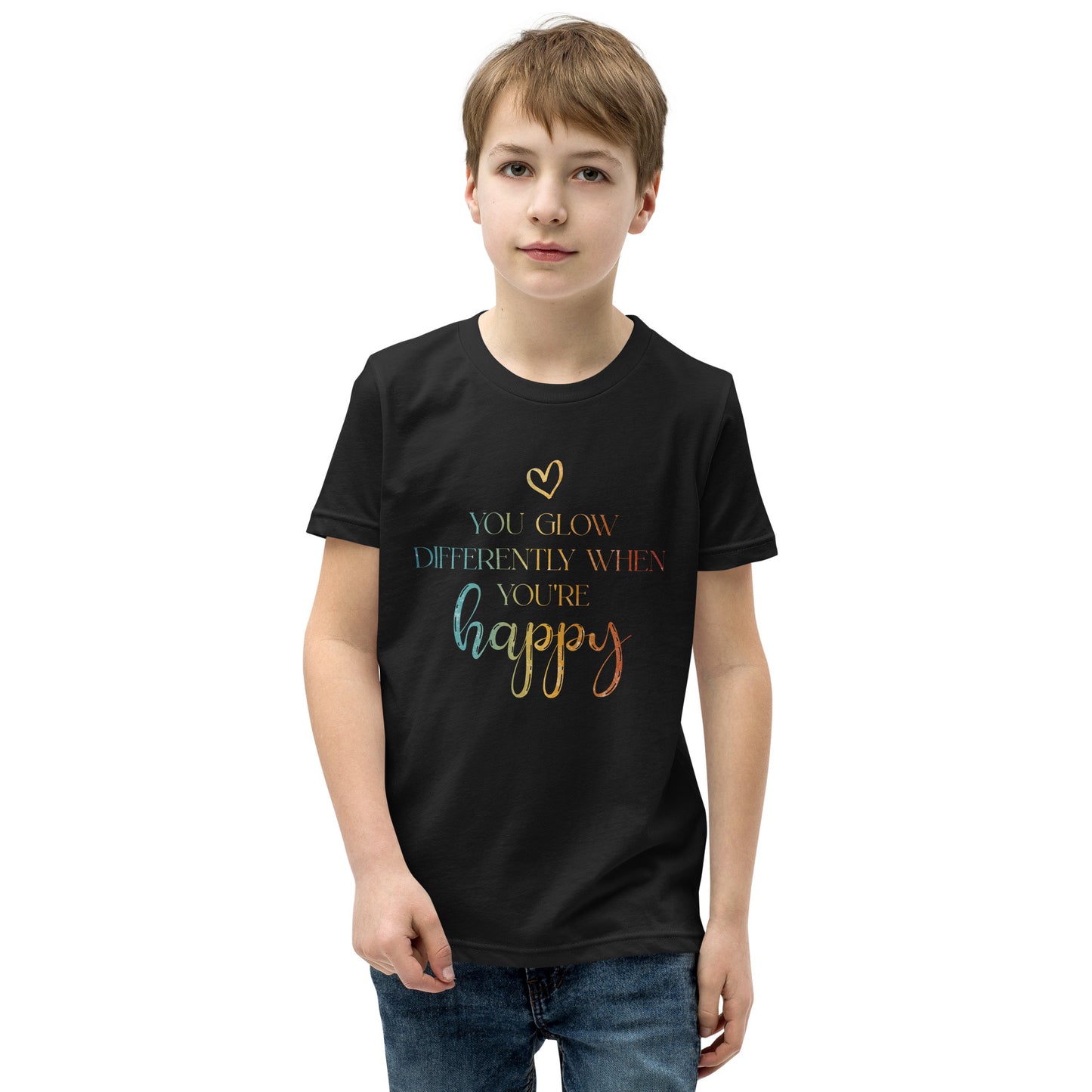 You Glow Differently When You’re Happy | Inspirational Shirt | Love Yourself Shirt | Youth Unisex T-Shirt