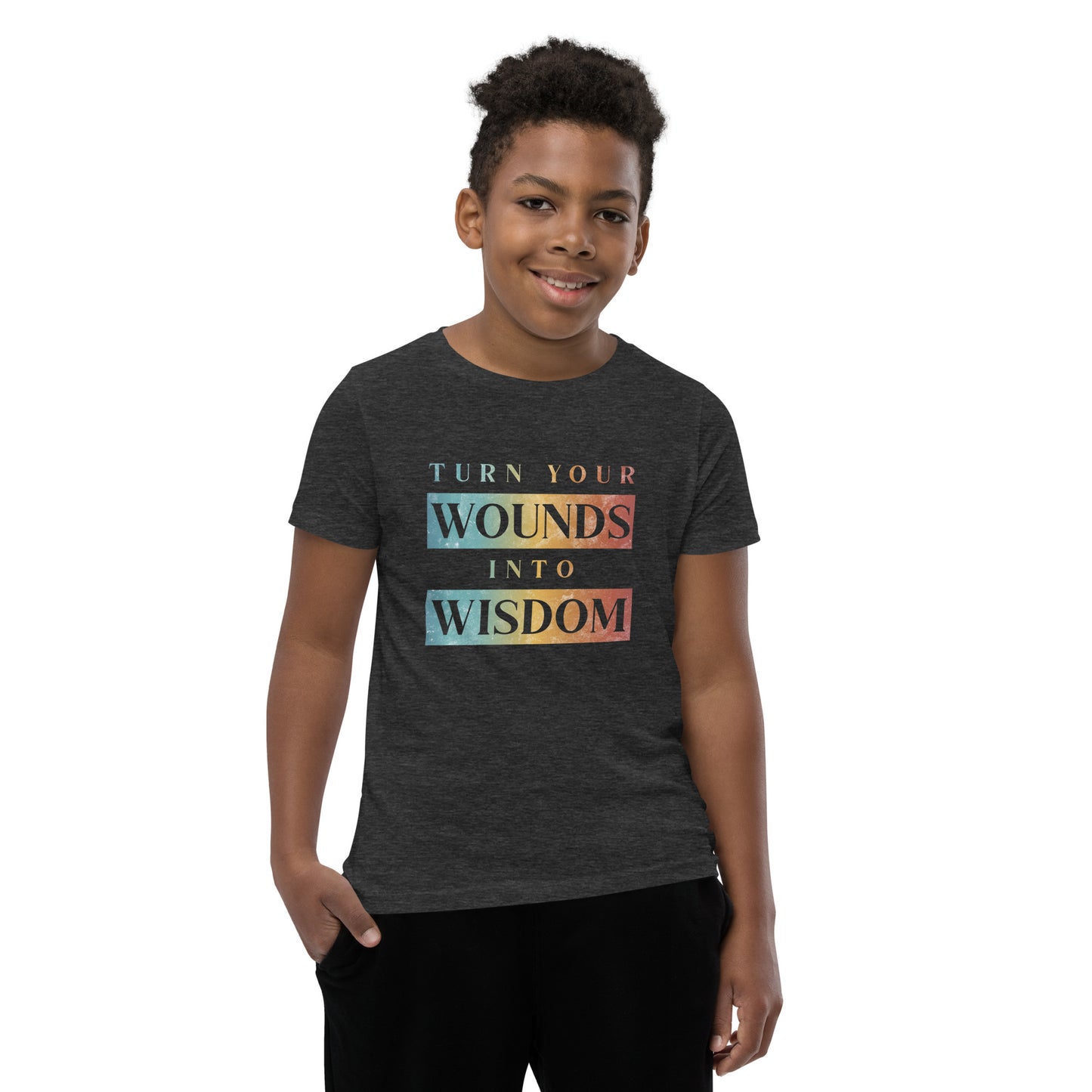 Turn Your Wounds into Wisdom | Inspirational Shirt | Love Yourself Shirt | Youth Unisex T-Shirt