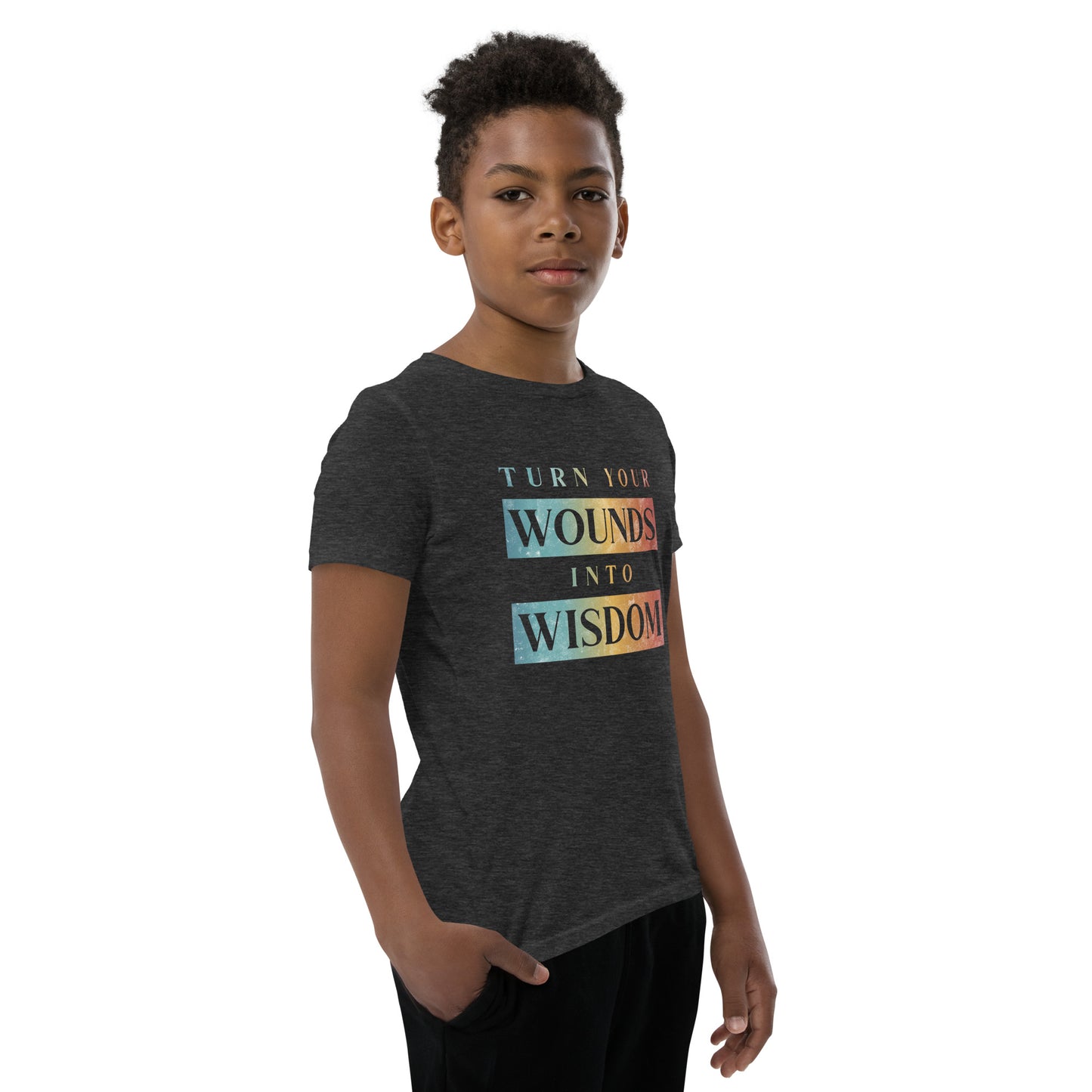 Turn Your Wounds into Wisdom | Inspirational Shirt | Love Yourself Shirt | Youth Unisex T-Shirt