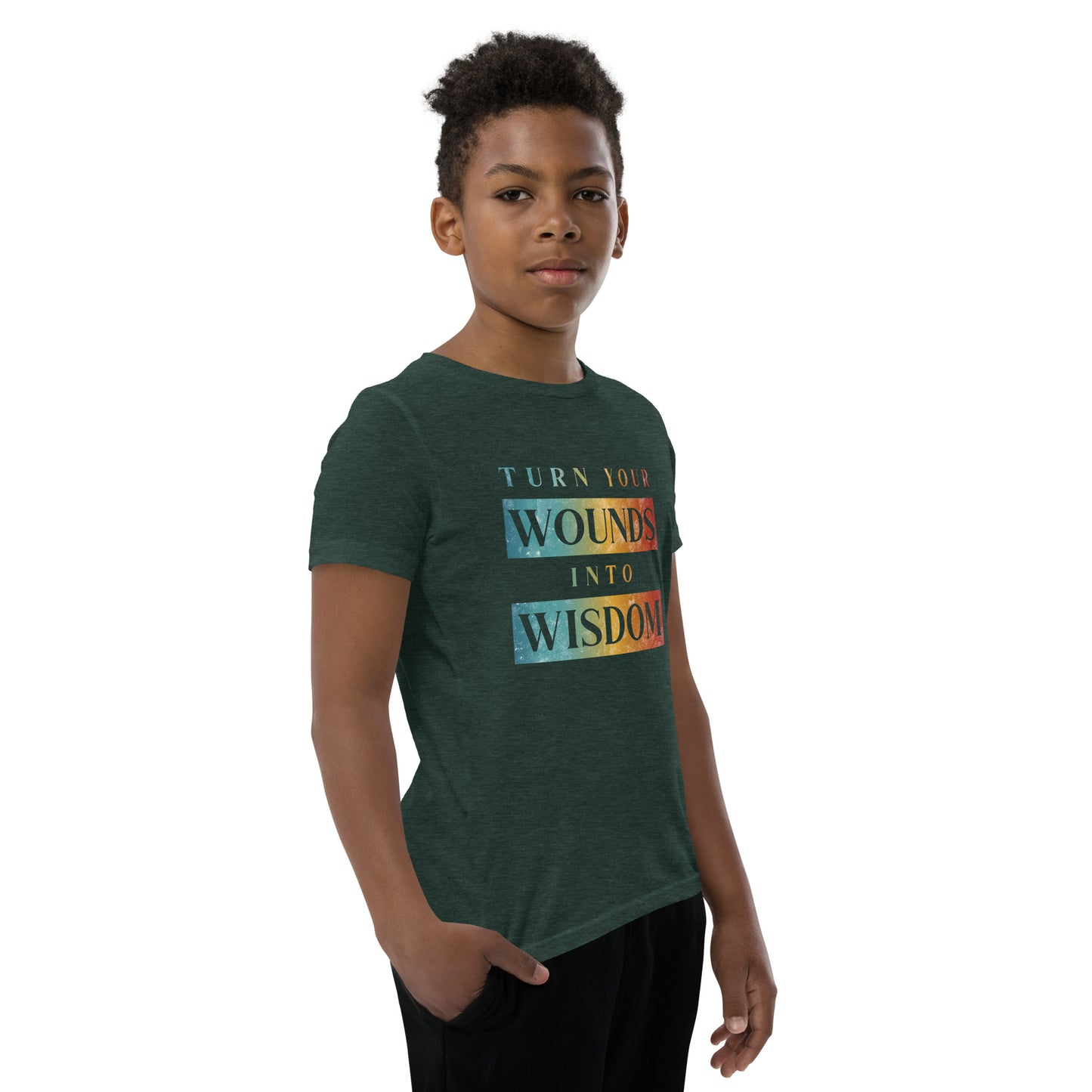 Turn Your Wounds into Wisdom | Inspirational Shirt | Love Yourself Shirt | Youth Unisex T-Shirt