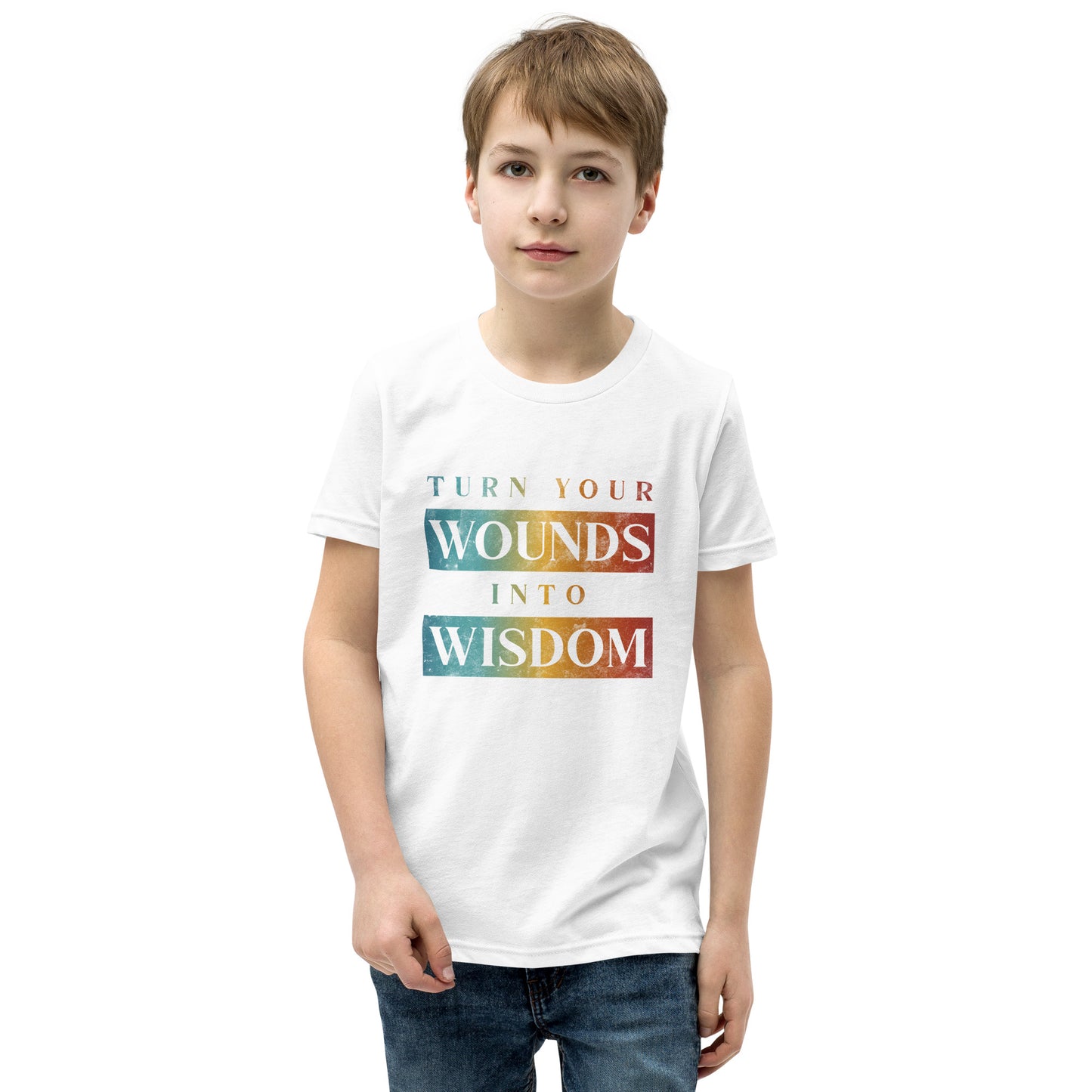 Turn Your Wounds into Wisdom | Inspirational Shirt | Love Yourself Shirt | Youth Unisex T-Shirt