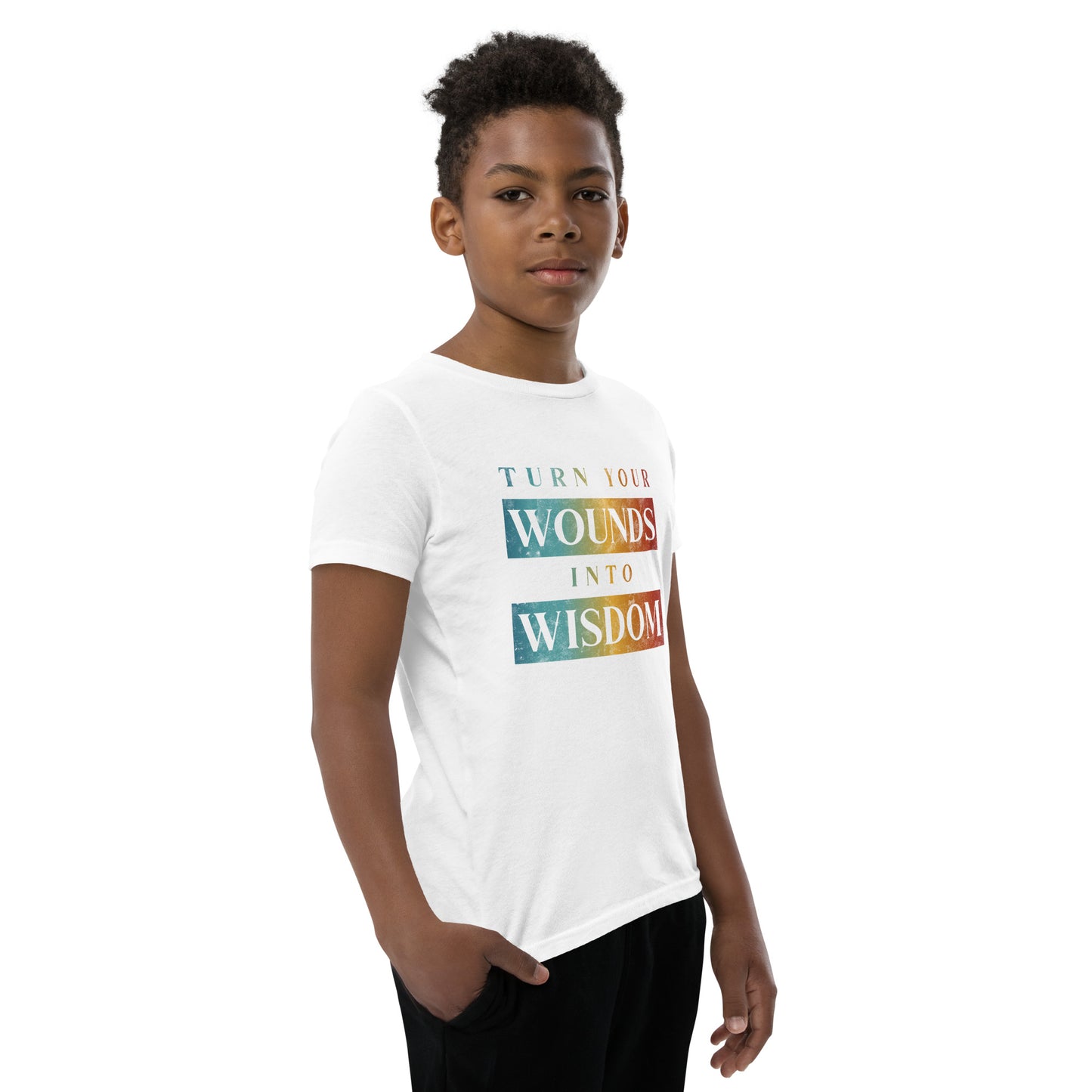 Turn Your Wounds into Wisdom | Inspirational Shirt | Love Yourself Shirt | Youth Unisex T-Shirt